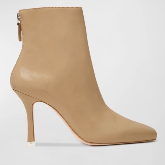 Black Suede Studio Shoes - Black Suede Studio Laura Bootie Patent Leather Porcini SZ EU40/US9.5